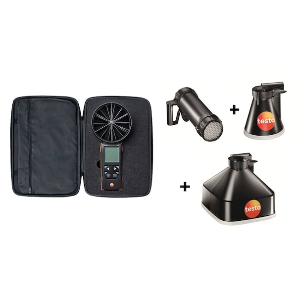 Testo 417 Kit 2 - Vane Anemometer With Measurement Funnels And Flow Straightener 0563 2417 - main